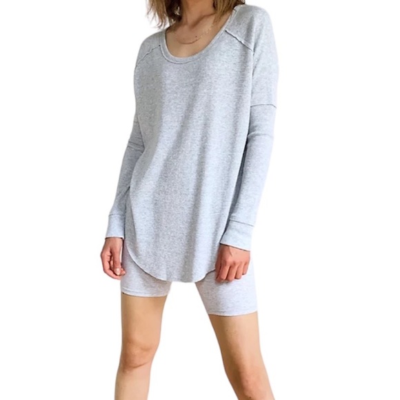 Aritzia | Tna Waffle Knit Alder Thermal Cool Grey Size XS - Picture 1 of 8